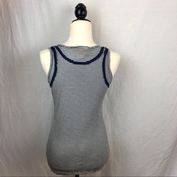 EUC Navy/White Striped Dual-Layer Tank - Picture 3 of 6